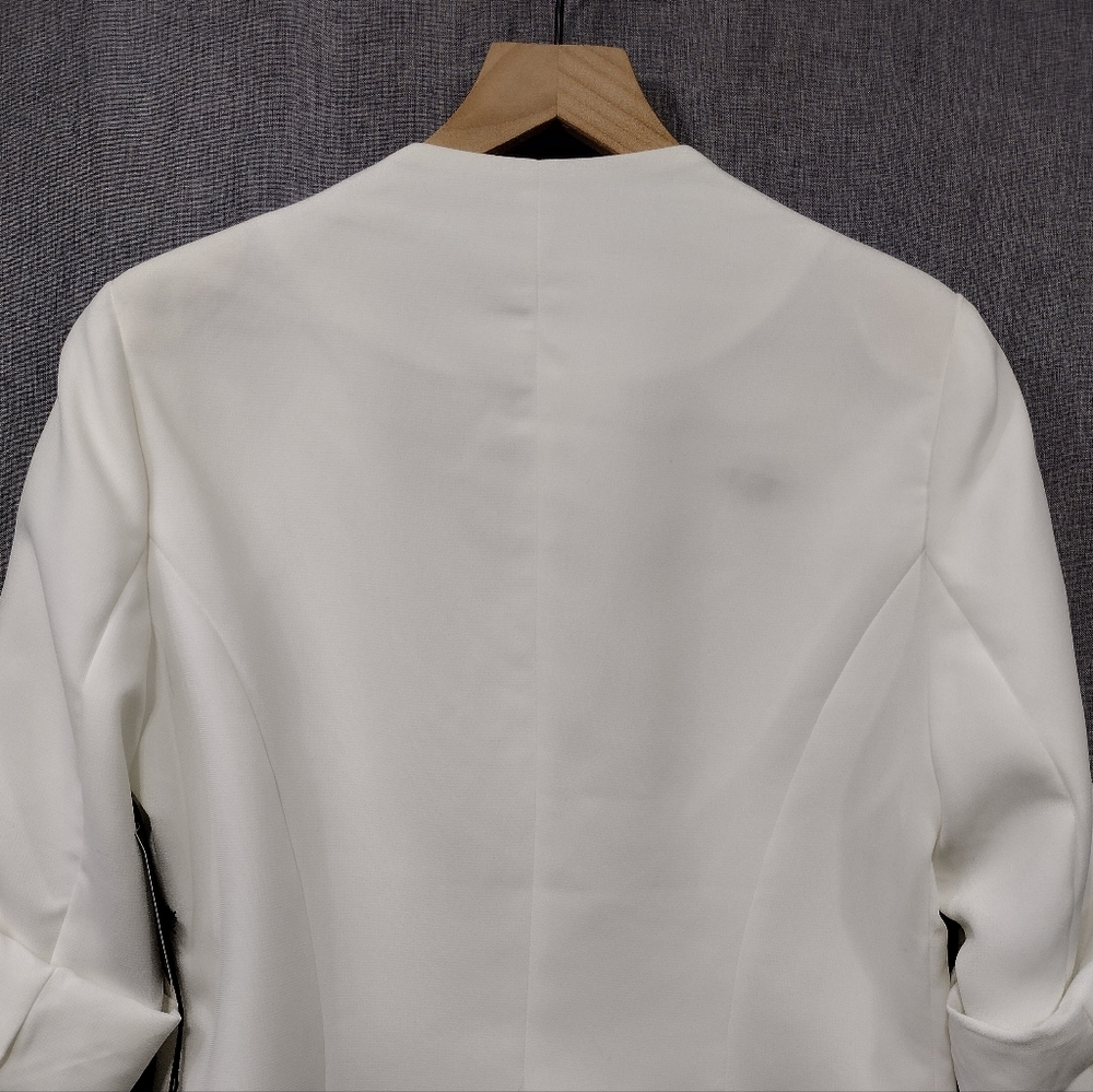 NWT Bishop & Young Blazer Women's M White Office Career Business Casual Retro - Picture 6 of 12